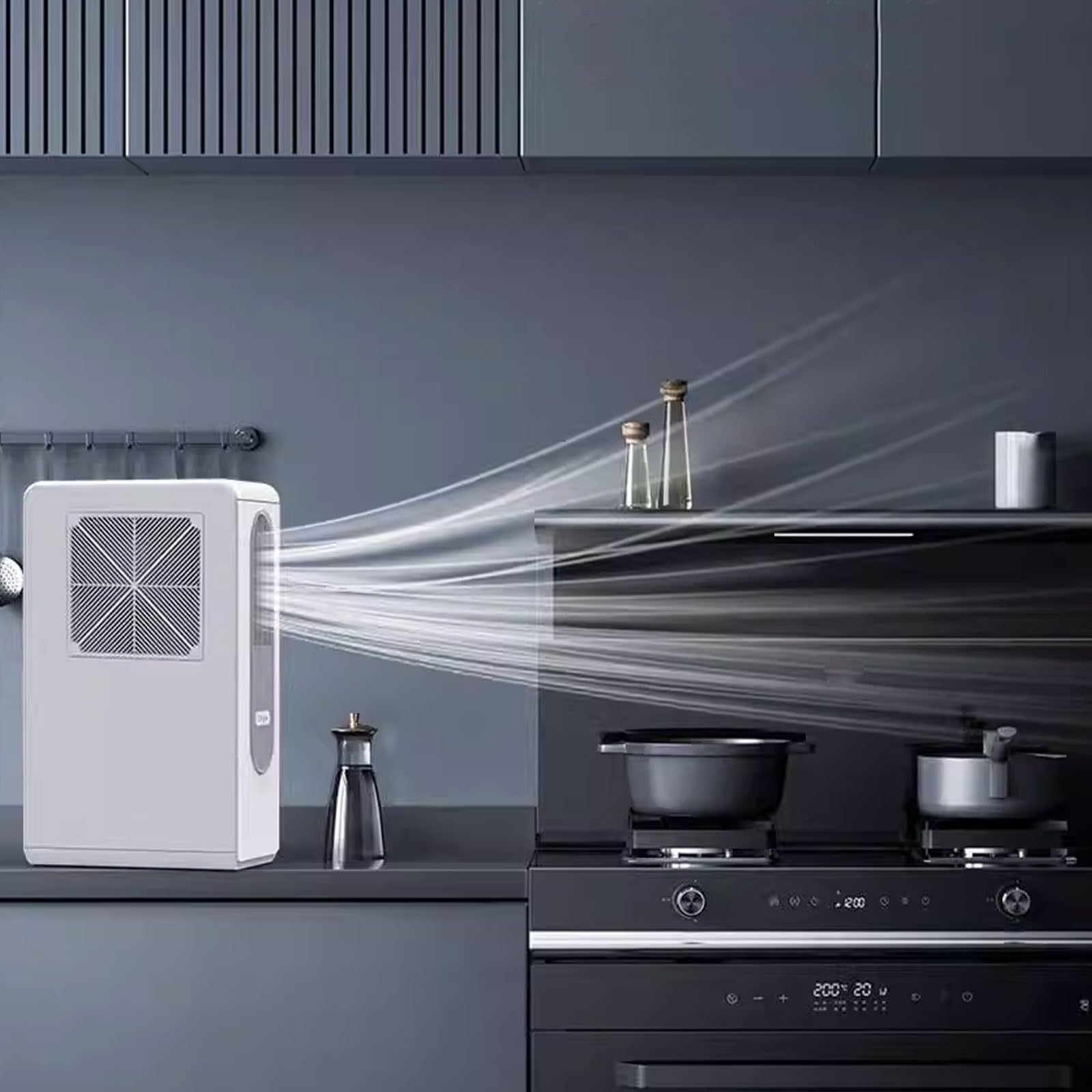 Aire acondicionado portátil, filtro de control de aceite multicapa, funcionamiento de bajo ruido de 38 dB, enfriador silencioso sin ventanas para dormitorio, oficina, habitaciones pequeñas