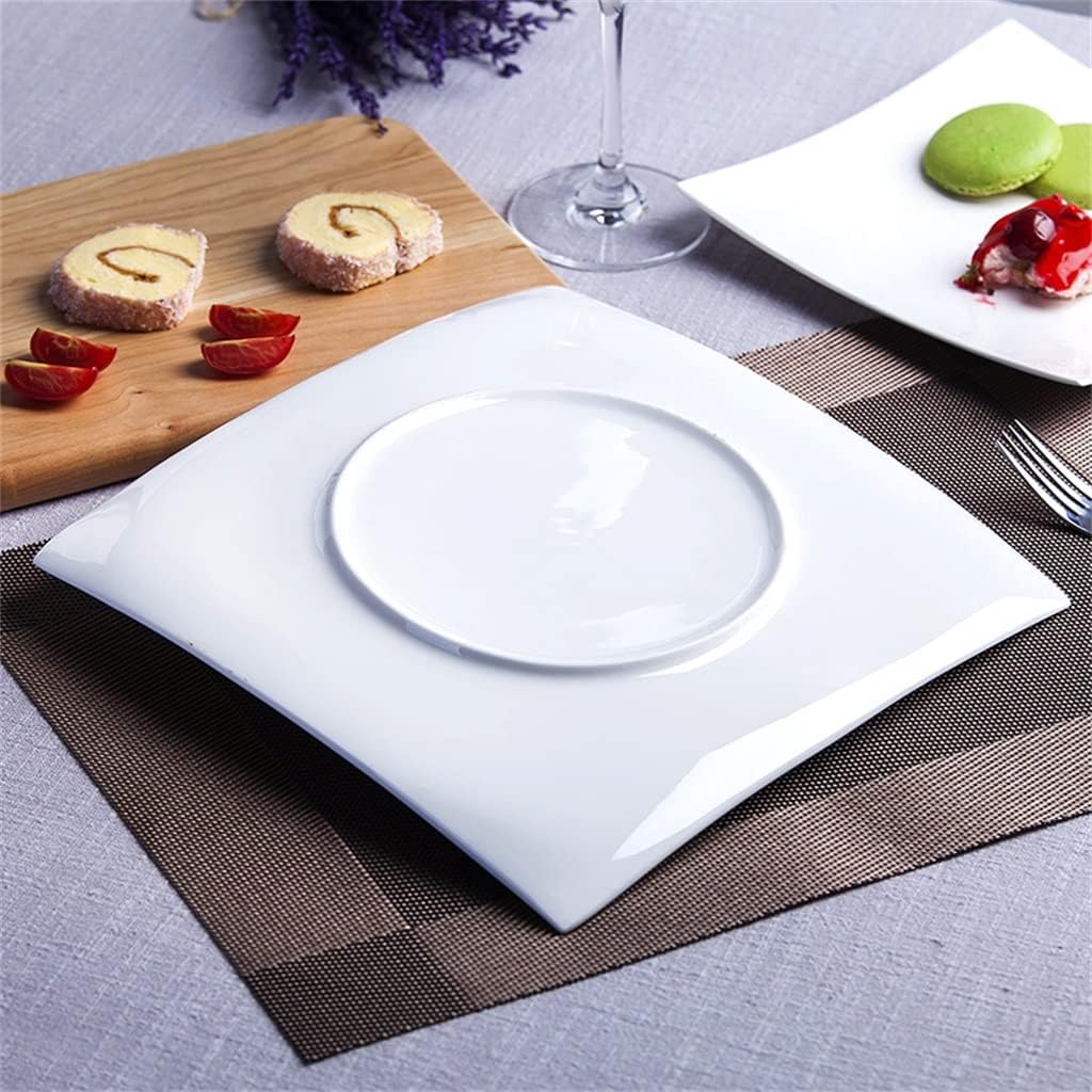 White Tableware Set Set Table Ceramic Western Dinner Plate Placemat Napkin Buckle Combination