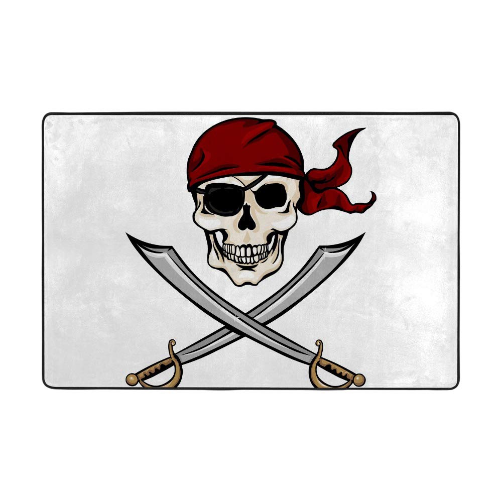 Tapis pirate en velours corail Ruchen, grand tapis de salon aux finitions soignées