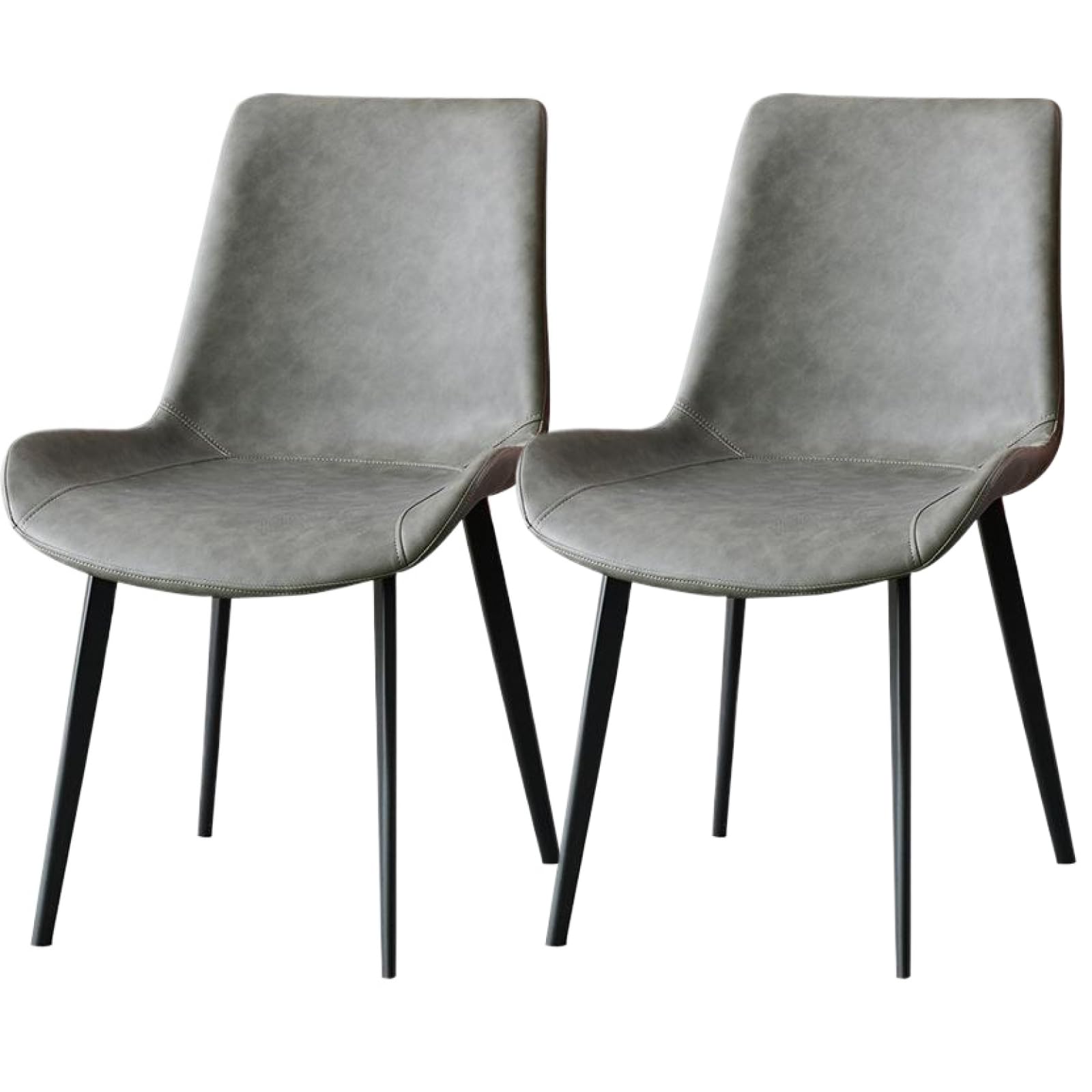 Chaise de salle à manger moderne grise lot de 2 chaises de cuisine
