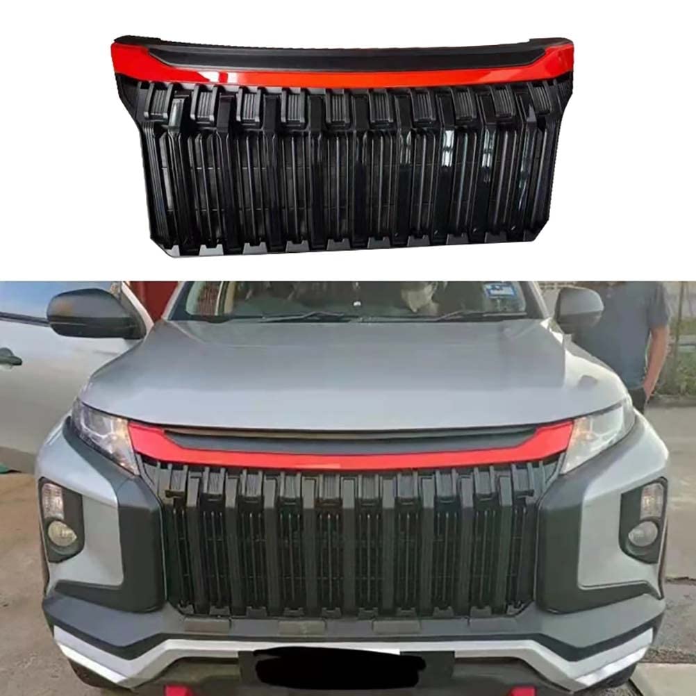 ABS Front Racing Grills Mesh Bumper Grilles for Modified Mitsubishi Triton L200 2019-2021