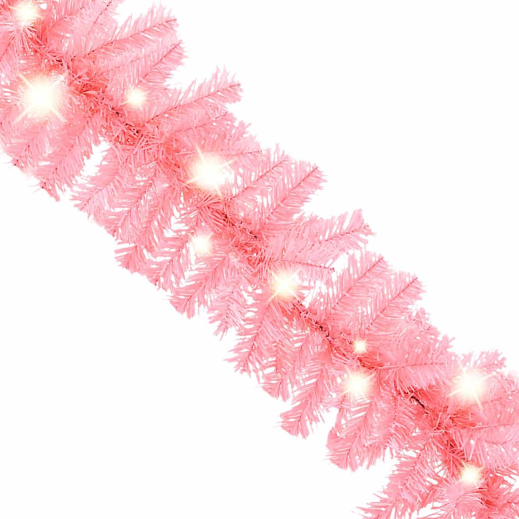 Ghirlanda natalizia con 300 luci a LED rosa in PVC, lunghezza 20 m con 1800 rami, alimentata tramite USB, a risparmio energetico e flessibile per interni, decorazione per albero, finestra