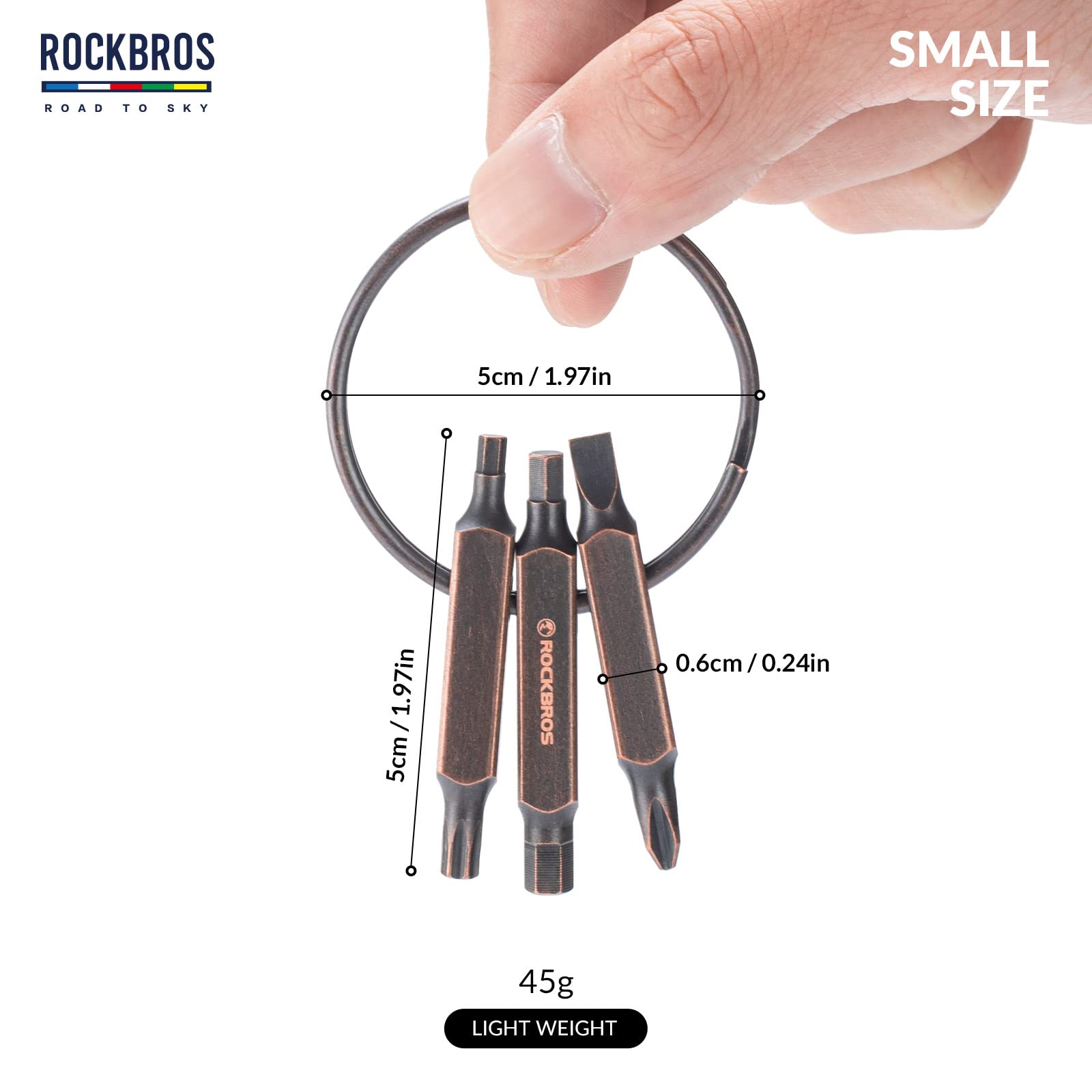 ROCKBROS Road to Sky Herramientas de Reparación de Bicicleta Multifunción como Llavero Portátil Mantenimiento Herramientas para MTB Bicicleta Carretera