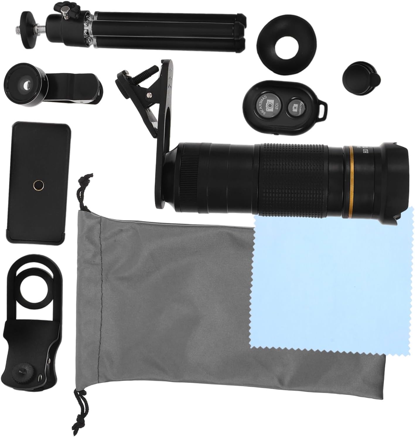 Uonlytech 32x Telephoto Phone Camera Lens External Smartphone Lens Set Telescope for/Cell Phone Photography