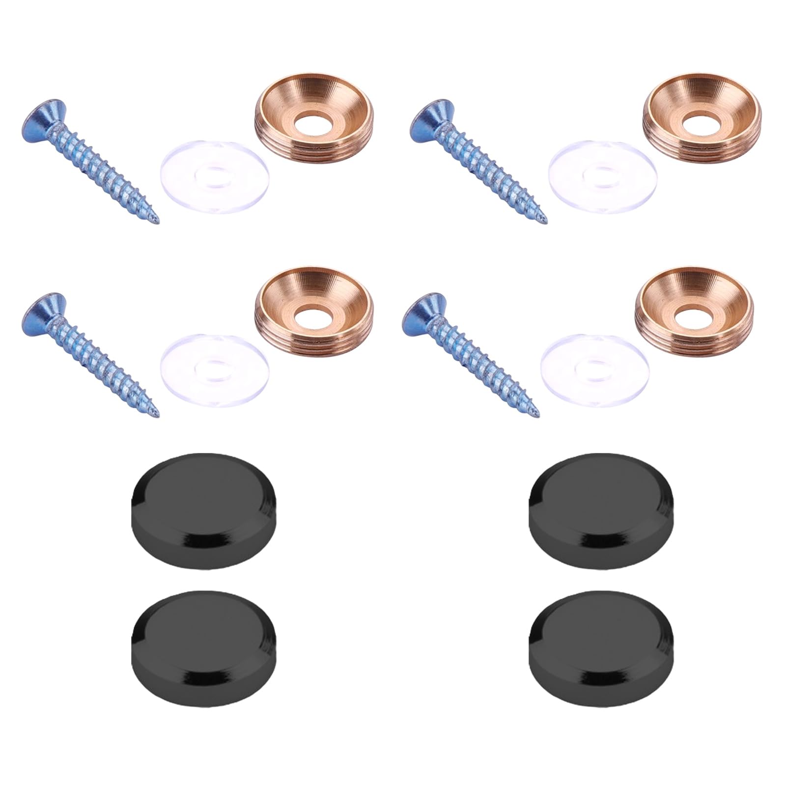 Kalttoy Multicolor 4Pcs Billboards Decorative Nails Glass Fasteners Zincs Alloys Decoration Screw Covers Glass Fixing Nails Decorative Caps Fasteners