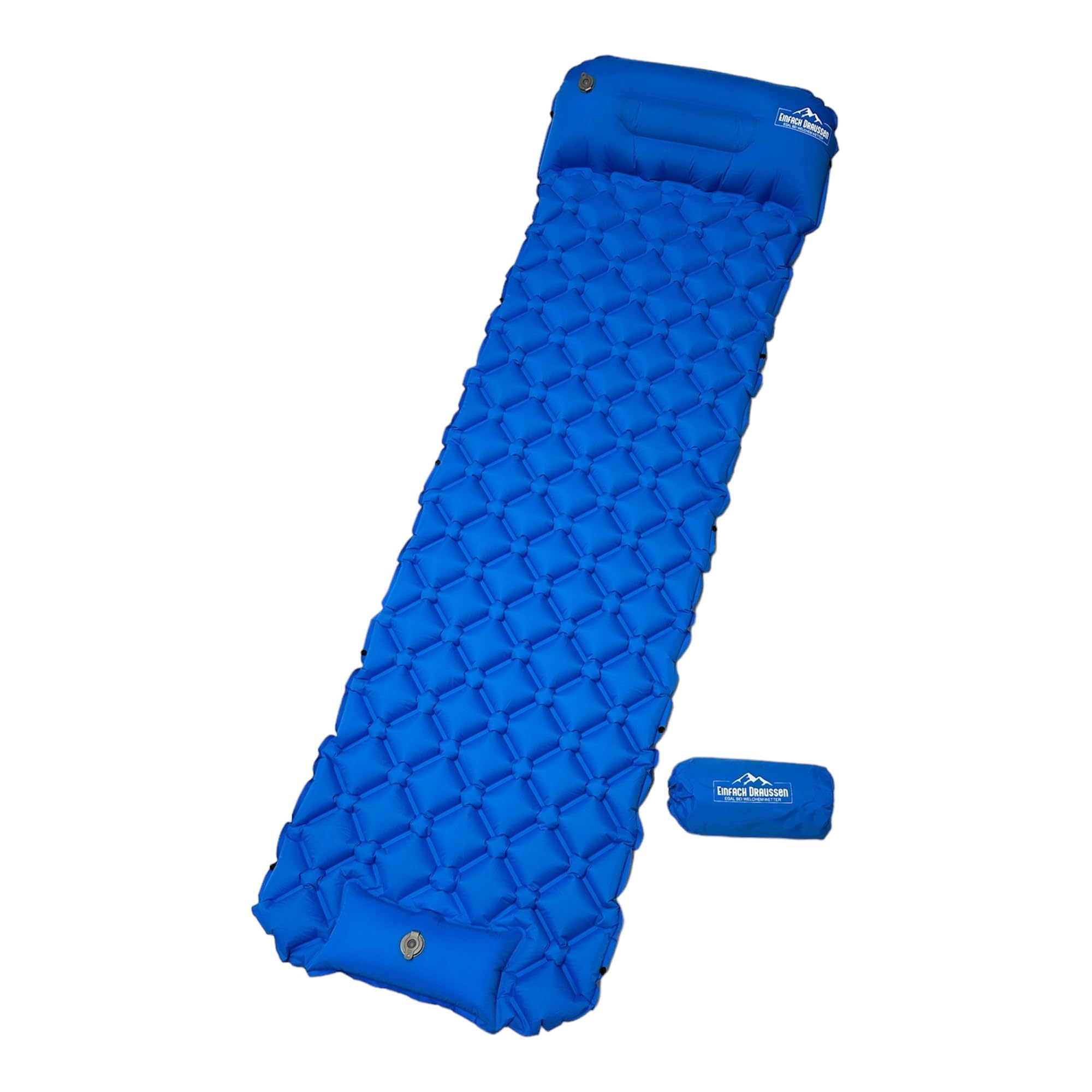 Einfach Draussen NEU Aufblasbare Ultraleichte Isomatte, Platzsparend, Komfortabel, strapazierfähig, Camping, Outdoor, Ze
