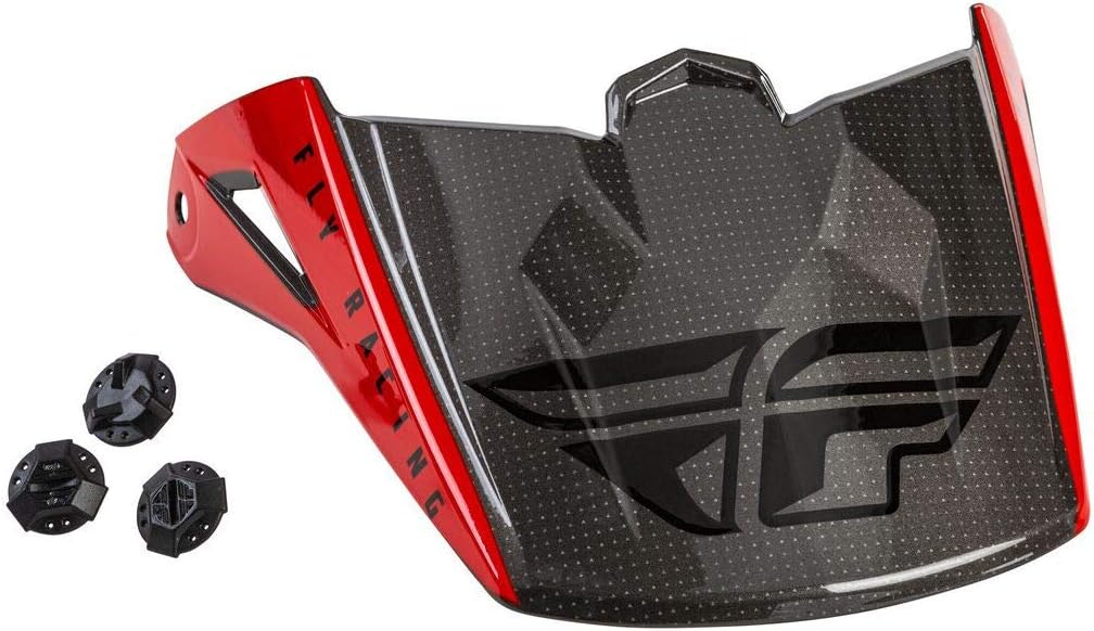 Fly Racing 2022 Kinetic Visor – Straight Edge (RED/BLACK/GREY)