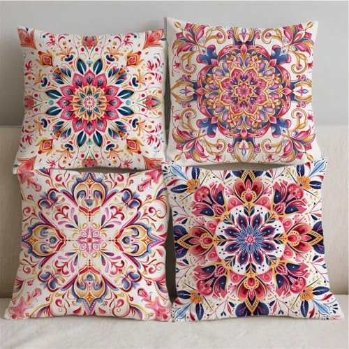 Housse de coussin extérieur 70x70 imperméable pour canapé de jardin bohéme - 3