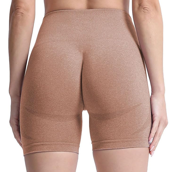 Aoxjox Contour Seamless Shorts for Women High Waist Workout Gym Biker Booty Running Yoga Short