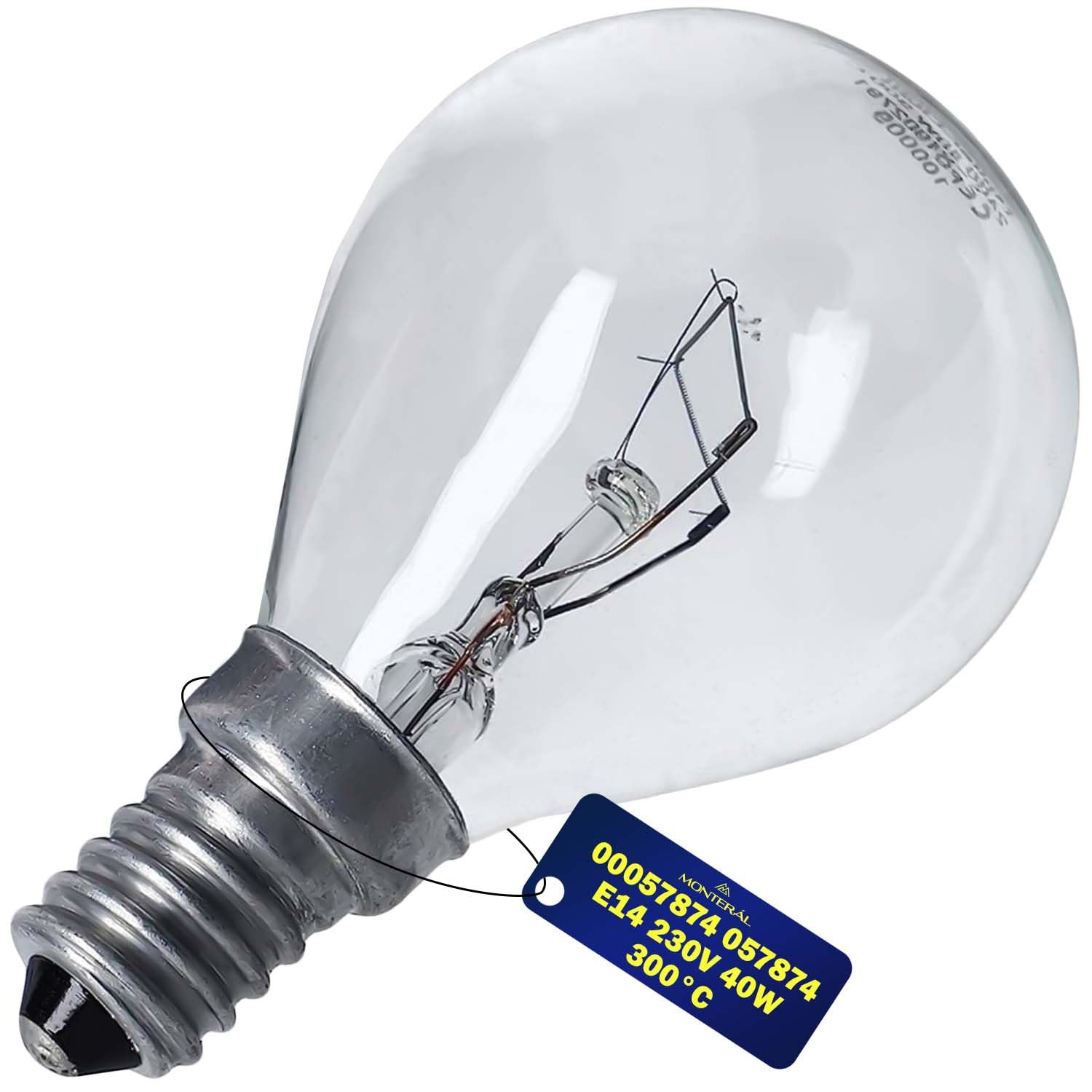 MONTERAL Bombilla E14 para Frigorifico 230V 15W con Código Original 481213418098 para Whirlpool 00602674 602674 para Bosch — view 9