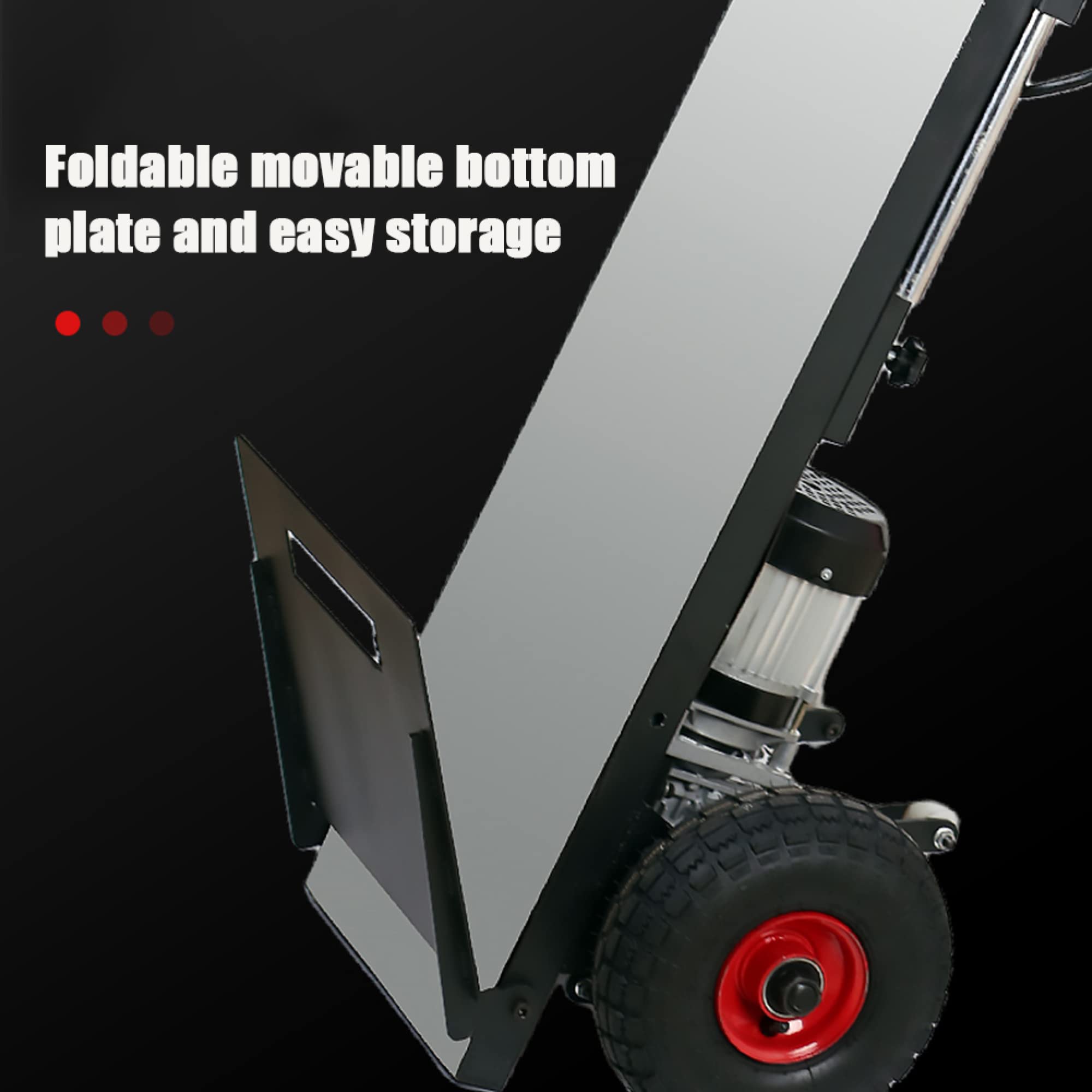Carrello saliscale elettrico in acciaio inossidabile / 48V 30AH 1000W Carrello elettrico per carrelli elevatori per scale Capacità 770 libbre con maniglia pieghevole