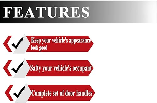 Miniatura 11 de Manija de puerta exterior negra mejorada para Chevy Silverado Tahoe Avalanche/Cadillac Escalade/GMC Sierra Yukon 2007-2014 sustituye a 20828237