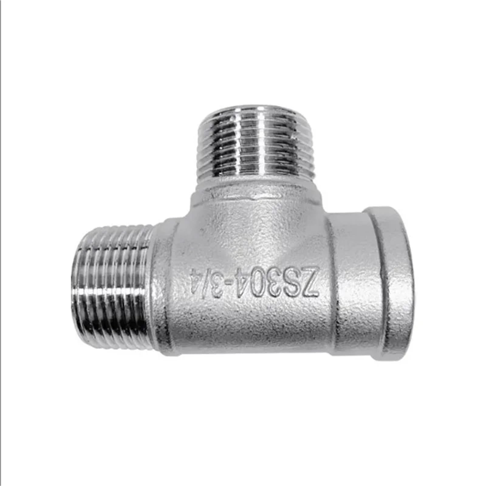 1/8" 1/4" 3/8" 1/2" 3/4" 1" BSPP Equal Female Thread 304 Stainless Steel Tee Type Three Way Pipe Fitting Connector (BSP1I2)