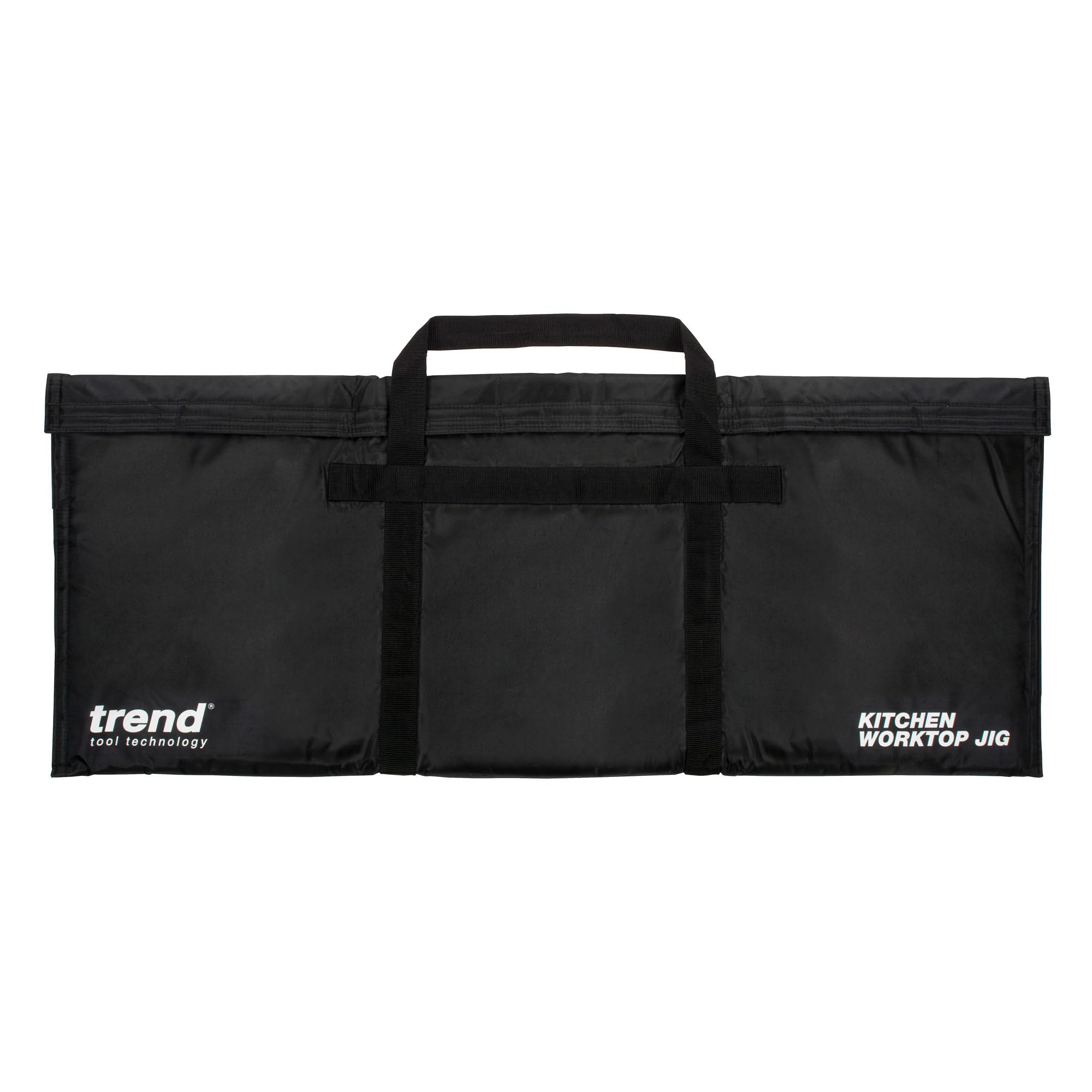 Trend Black Heavy-Duty Carry Case For 700–750 Mm Kitchen Worktop Jigs, Padded Storage Bag With Reinforced Straps And Waterproof Outer, Fits Multiple Jig Models, Case/Kwj700