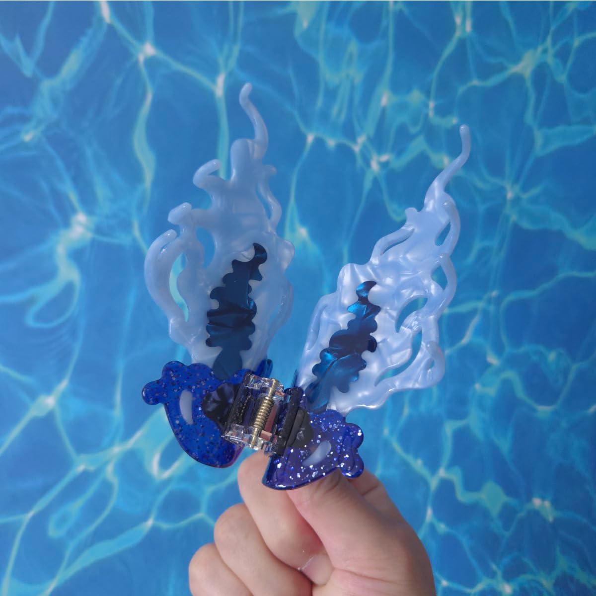 Amazon.co.jp: ノベルティオーシャンクラゲヘアクリップ、セルロース