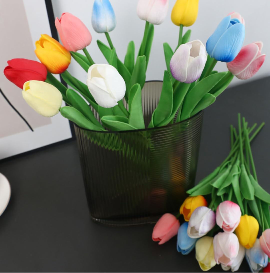 Amazon｜Namzi チューリップ造花12点、フェイクフラワー、フローレス
