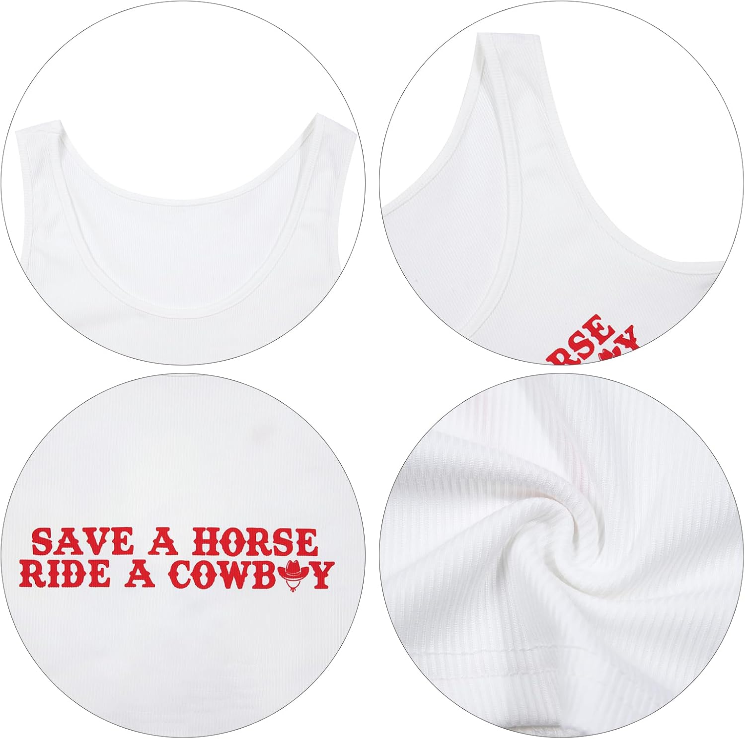 Women Cowboy Crop Tank Top: Cowgirl Tank Country Concert Tops Rodeo Country Music Shirts Vintage Western Crop Top - Image 8