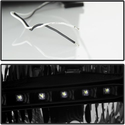 Miniatura 4 de ACANII - Para faros delanteros LED DRL 2007 2008 2009 2010 2011 2012 2013 GMC Sierra 1500 2500HD LED DRL conductor + lado del pasajero