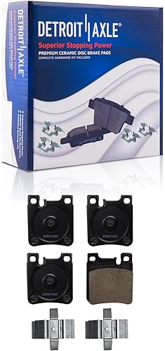 Miniatura 91 de Detroit Axle - Kit de freno para pastillas de freno de cerámica Ford Mustang Base GT 2000 2001 2002 2003 con repuesto de hardware delantero y trasero