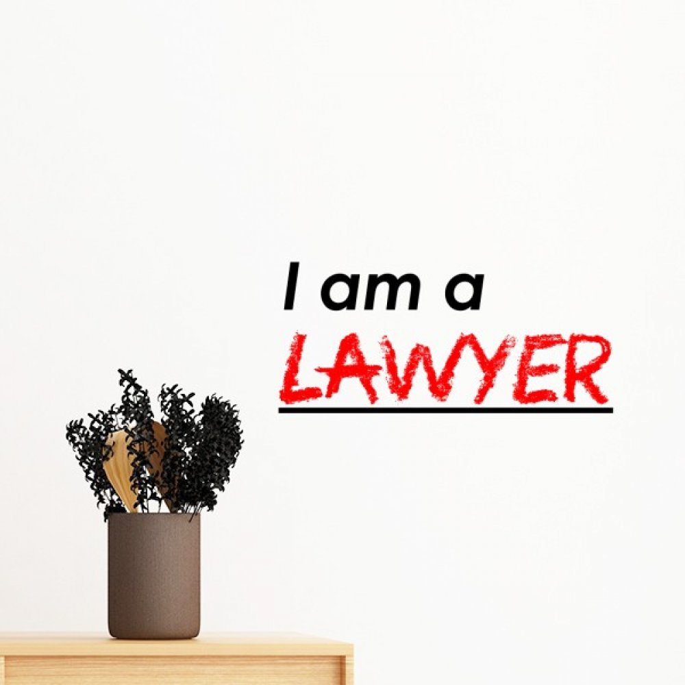 Autocollant Mural Je suis Avocat Sticker Amovible 100cm