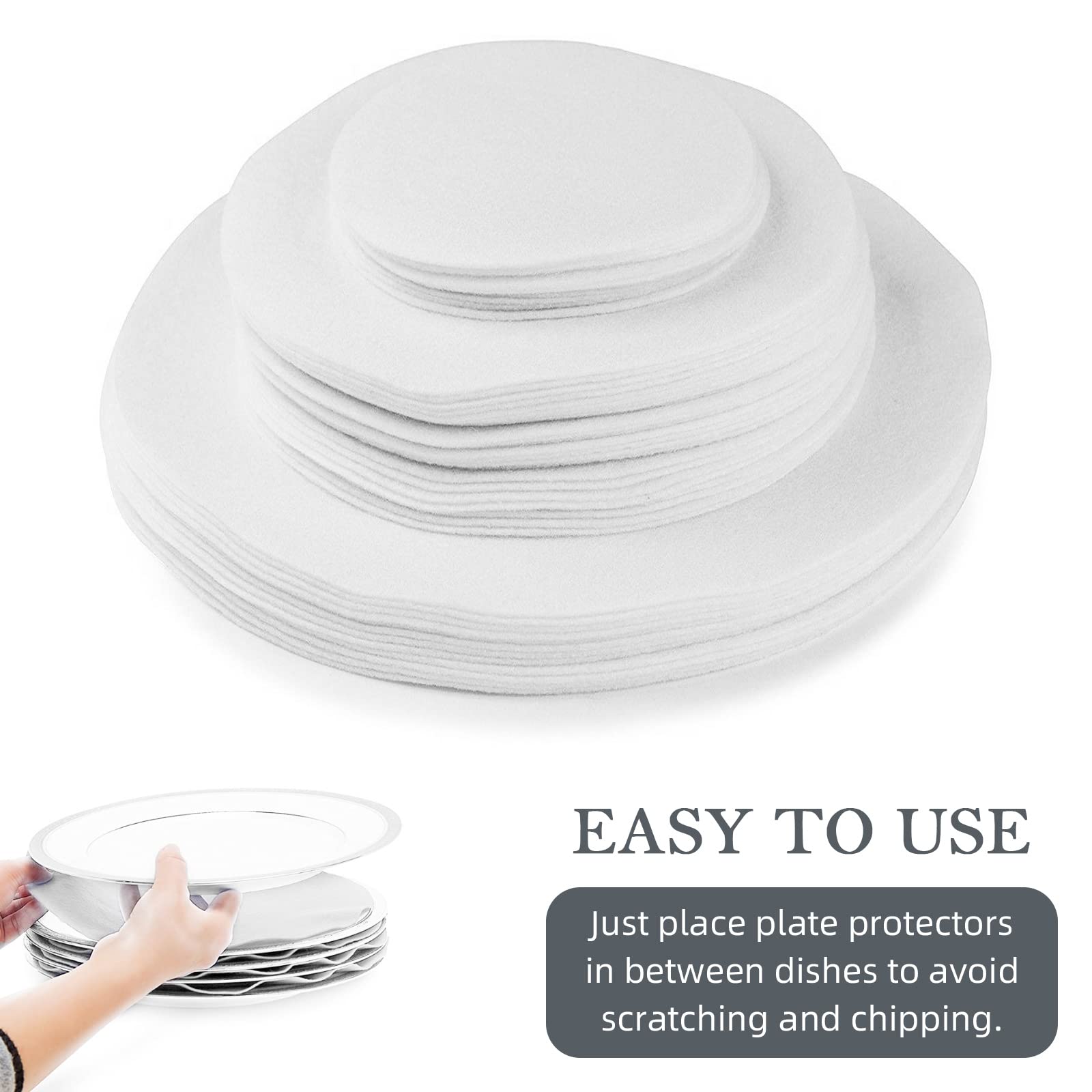 100 Pack Thick Felt Plate Dividers 3 Sizes China Dish - View #2