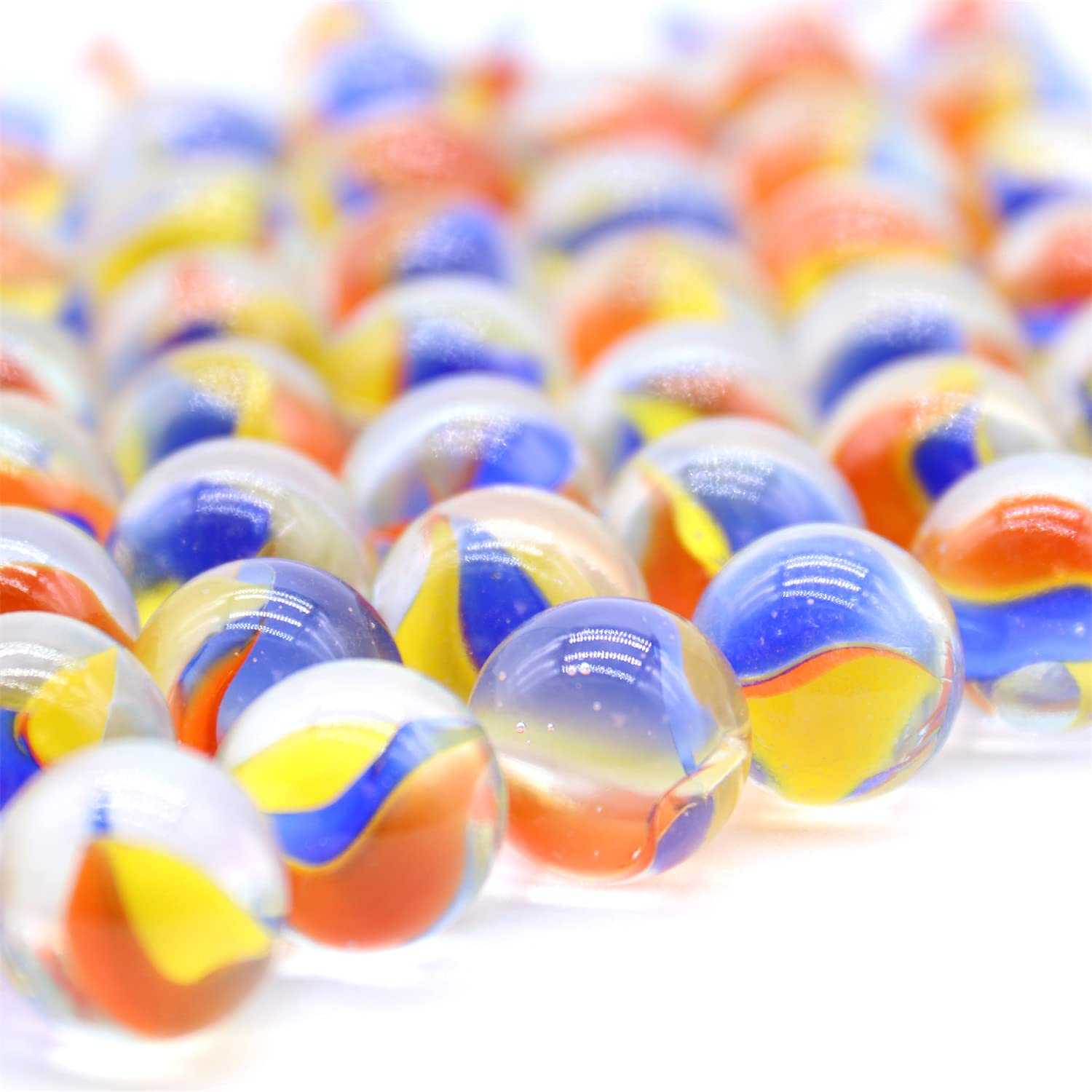 Amazon | バルク ビー玉 - 500 マルチカラー 猫 目 ビー玉 S 5/8インチ