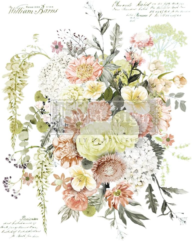 Redesign With Prima Redesign Decor Transfers-Life in Full Bloom Total Sheet Size 24''x35'', Cut Into 3 Sheets Wild West
