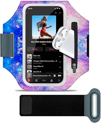 Miniatura 11 de Soporte para teléfono para correr, para iPhone y Samsung Galaxy, soporte para brazalete de teléfono celular para caminar, gimnasio, entrenamiento