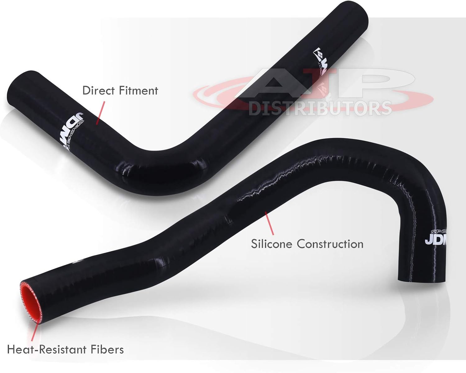 AJP Distributors Upgrade JDM High Temperature 3-Ply Nylon Silicone Radiator Coolant Hose Pipe Kit Black Compatible/Replacement For Supra MK4 MKIV JZA80 NON VVTI 2JZ-GTE 2JZGTE Turbo 93 94 95 96 97 98