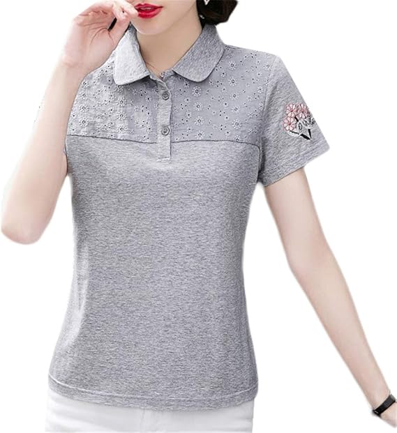 Amazon Kosplay ポロシャツ レディース 半袖 夏 シャツ 無地 純色 トップス ゴルフウェア 吸汗速乾 細身 スリム スポーツ 女性用 ストレッチ 可愛い 通勤 運動 ユニフォーム おしゃれ ゴルフシャツ 通販