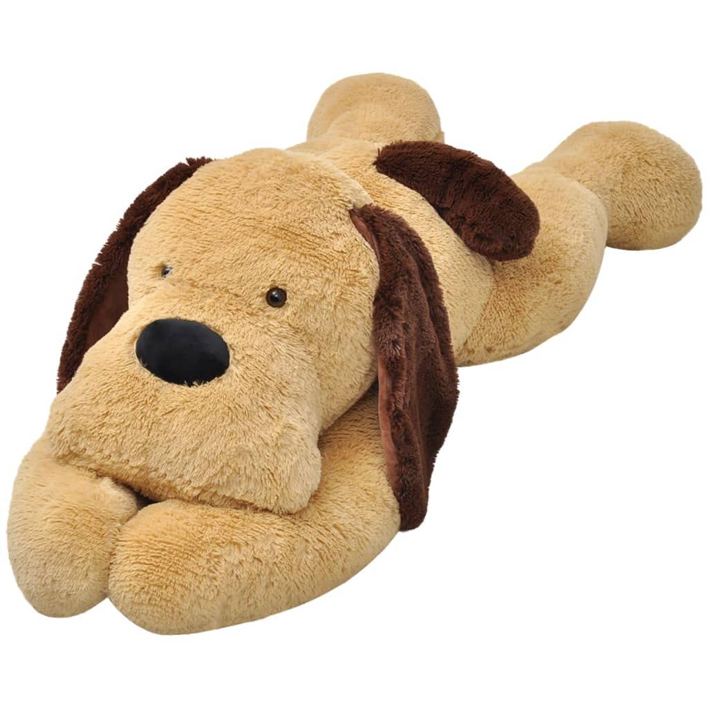 Braun Plüsch Kuscheltier Hund 80 cm XXL Plüschfigur weiches Schmusetier für Kinder ab 36 Monaten, Geschenk, Einschlafhilfe, Baby, Kleinkind, Tierbegleiter