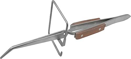 Pinzas de fibra de soldadura de 6-1/2 "curvadas con herramienta de fabricación de joyas de soporte