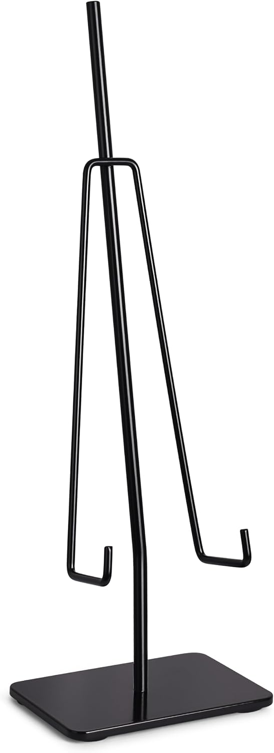 Airy Abode Tabletop Easel, Large Black Metal Display Stand, 1 Pack