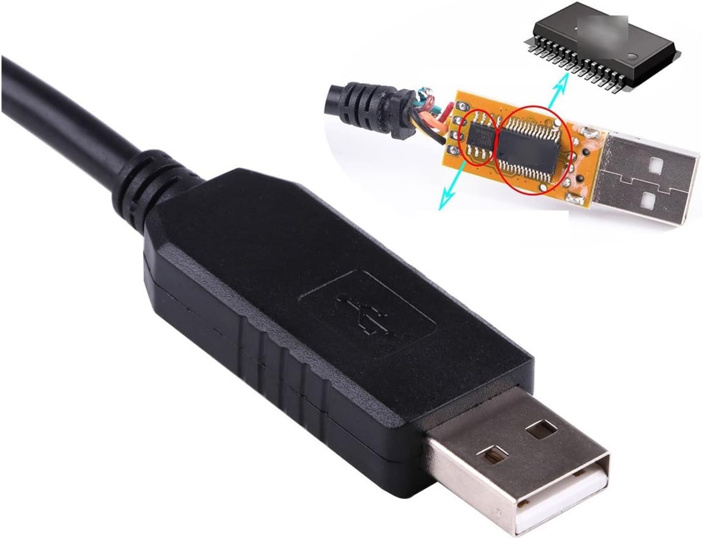 USB to RS485 Serial Adapter 4Pin 2.54mm Terminal Block Du-pont Connector Converter Cable Compatible Compatible with USB-RS485-2.54MM (Size : 6FT, Color : Transparent USB Case)