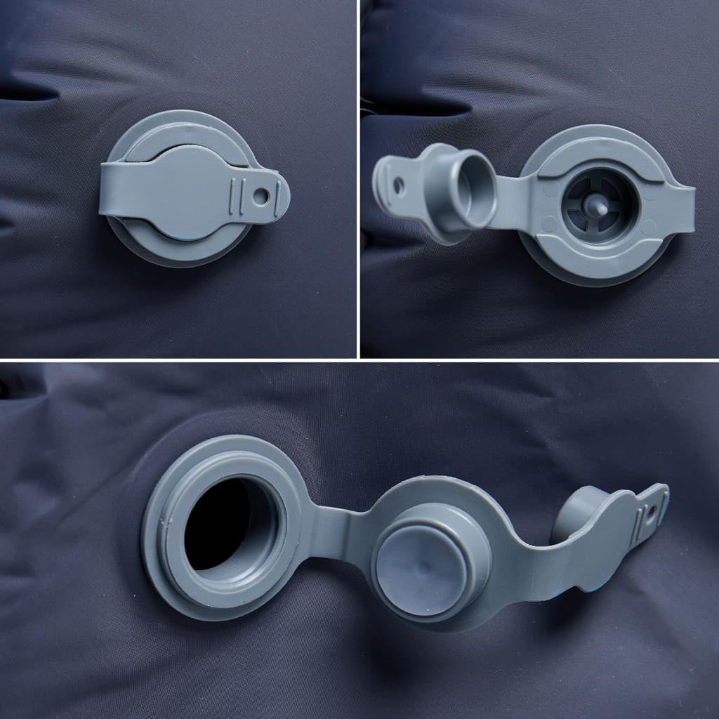 Générique Nadmuchiwany materac kempingowy dla 1 osoby z wbudowaną poduszką, grubość 6 cm, nylon 40D i wodoodporny TPU, łatwy do nadmuchania przy 8-12 dmuchaniach, przenośny z torbą