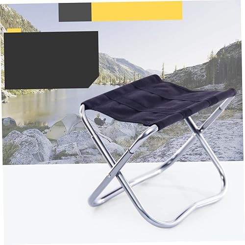 Miniatura 3 de Taburete plegable portátil para exteriores, taburete de barbacoa de aleación de aluminio, silla de pesca compacta, silla de tren de viaje, asiento
