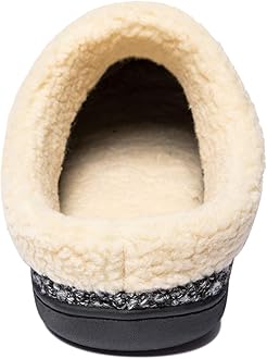 NewDenBer Men's Warm Memory Foam Suede Plush Fleece Lined Slip on Indoor Outdoor Clog House Slippers