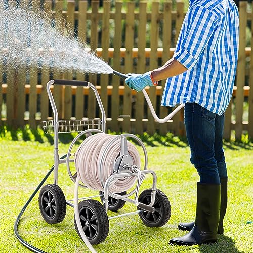 Vevor HOSE REEL CART 250 FT OF 5/8’’ HOSE Hose Reel Cart, Hold Up To 250 Ft Of 5/8’’ Hose, Garden Water Hose Carts Mobile Tools thumb #7