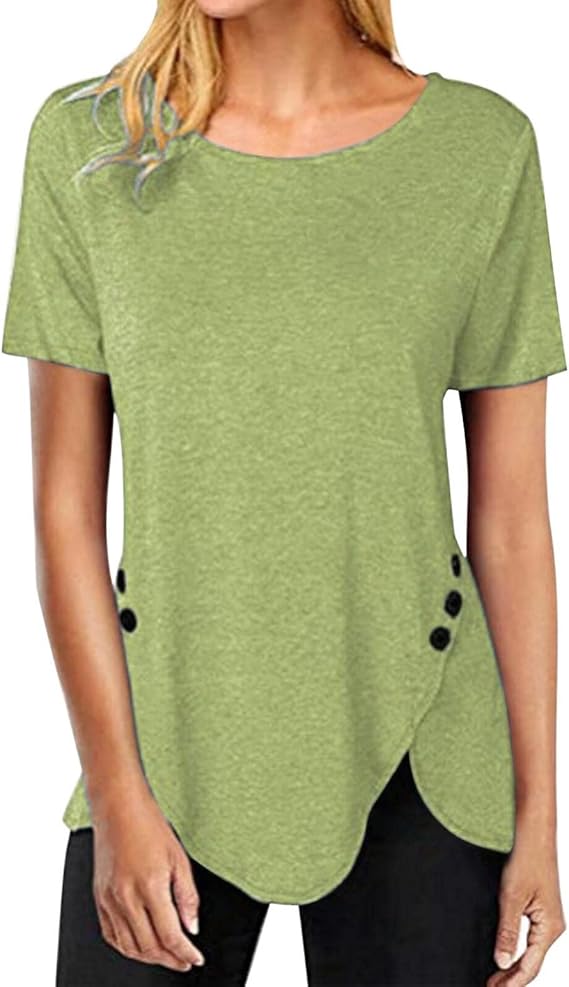 Amazon Co Jp Ramiter シャツ レディース 半袖 チュニック ワンピース 春 夏 シャツワンピース ブラウス Aライン 薄手 カジュアル トップス ファッション