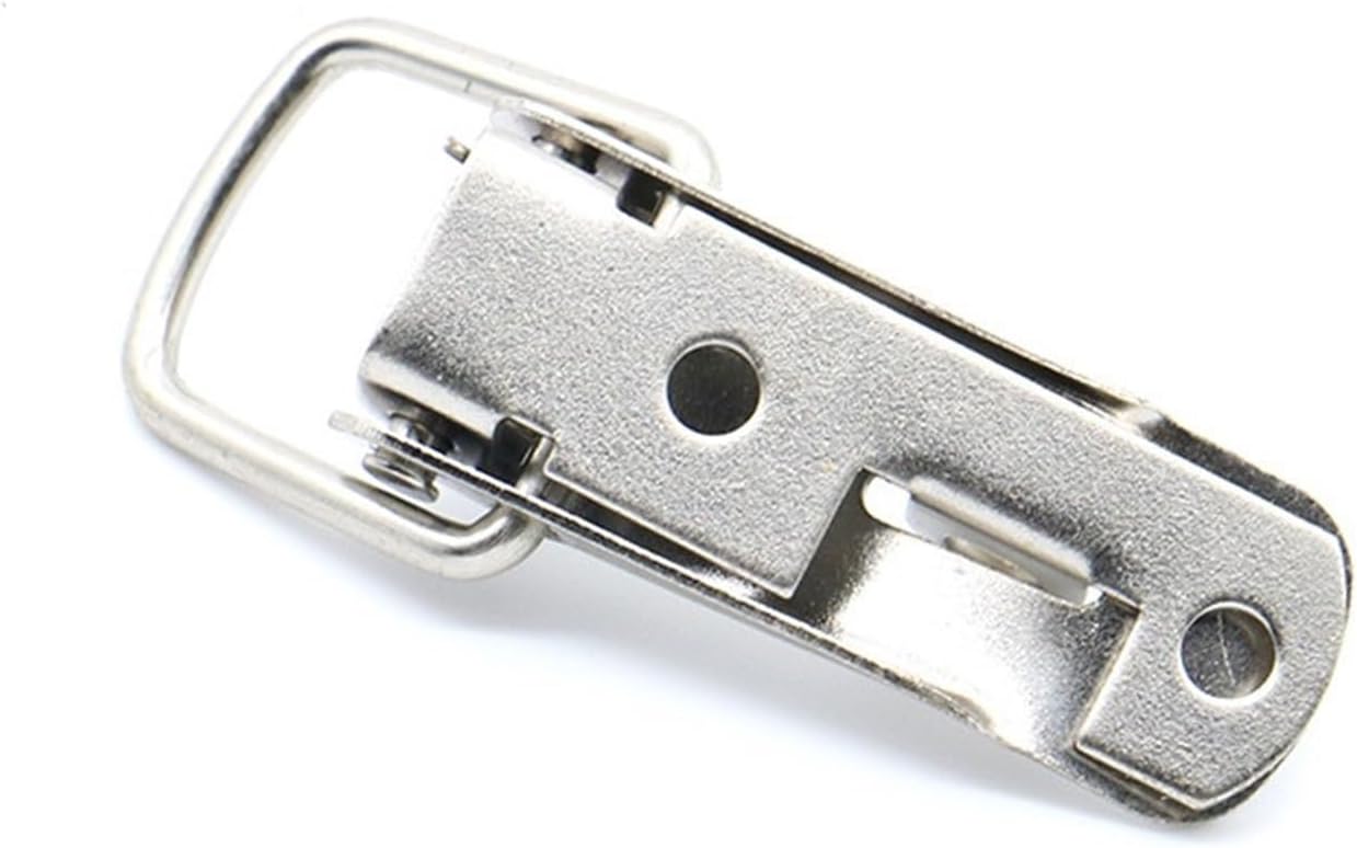 J106 Cabinet Boxes Spring Loaded Latch Catch Toggle Locks Hasp 27 * 63 Iron Hasp for Sliding Door Window Cabinet 1Pcs