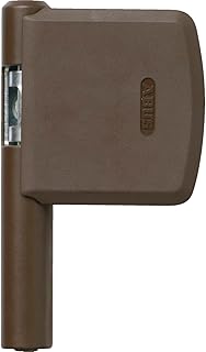 ABUS Scharnierseitensicherung FAS101 - Fenster-Zusatzschloss für die Scharnierseite - ABUS-Sicherheitslevel 10 - 24487 - Braun