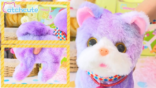 CatchCute Jouets en peluche chat pour enfants avec laisse, chat CatchCute Jouets en peluche chat pour enfants avec laisse, chat