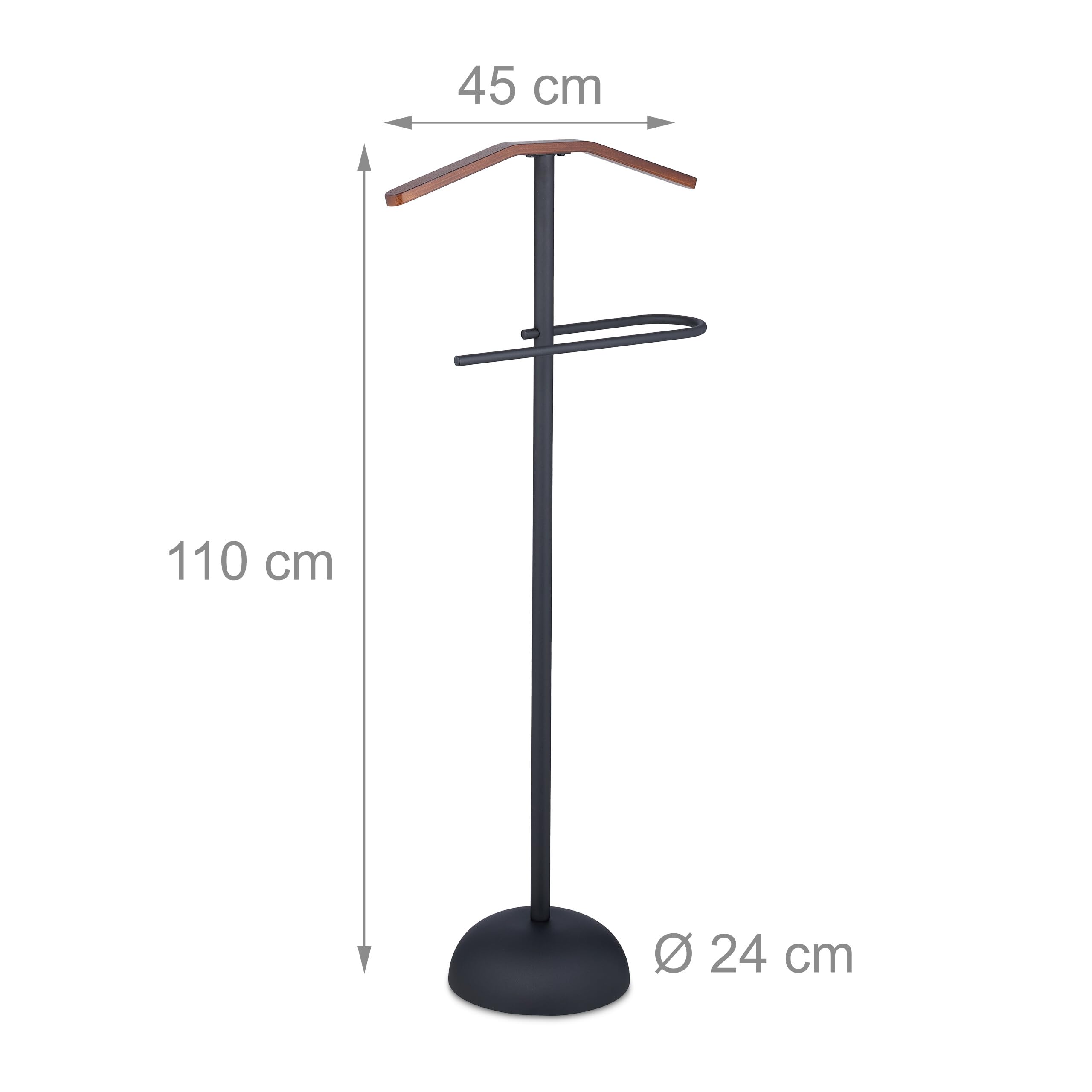 Relaxdays Herrendiener, für Jackett & Hose, HBT: 108 x 45 x 30 cm, MDF