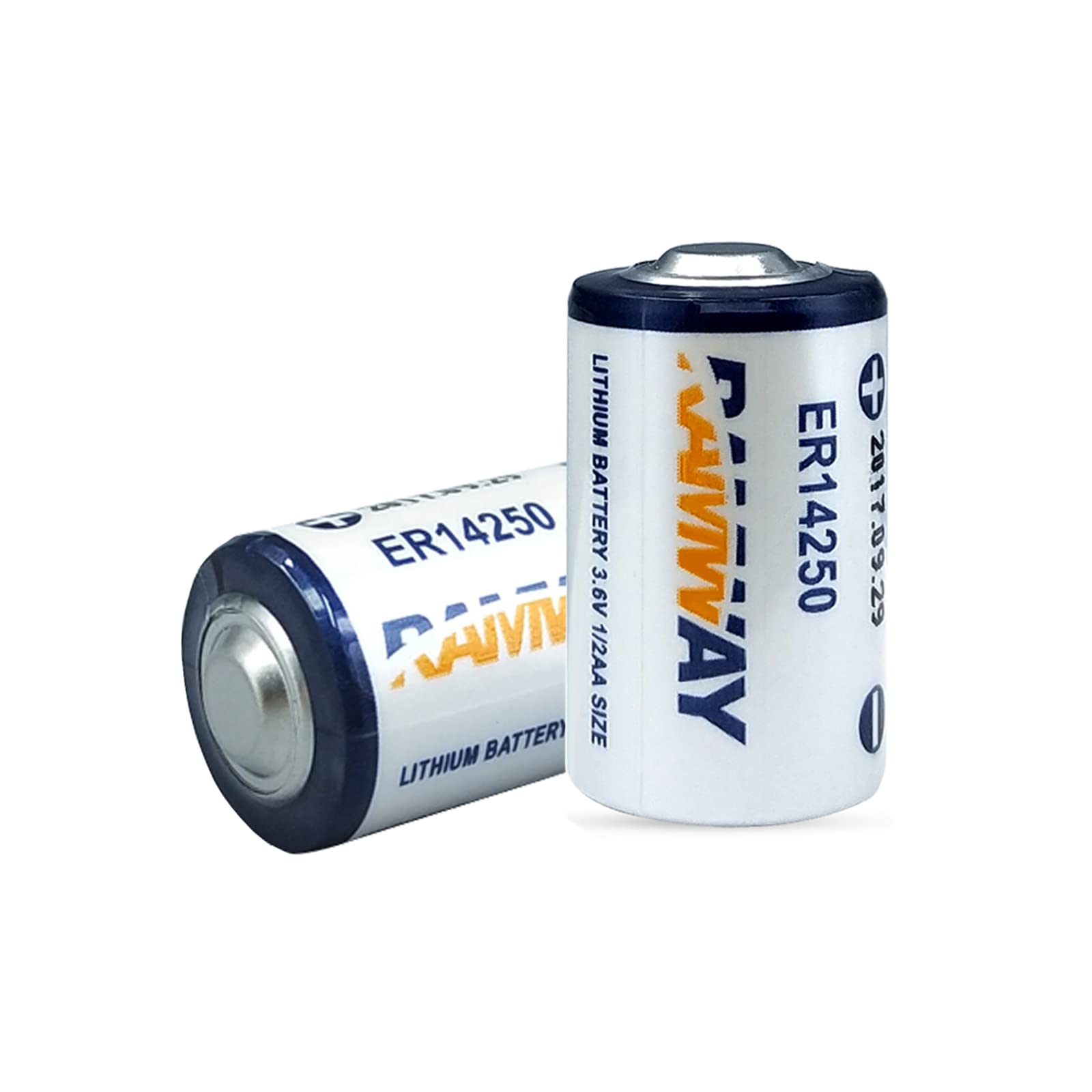 STEPMAX (2 Pack ER14250 1/2AA 3.6V Lithium Battery 1200mAh for Dog Collars, Baby Movement Monitor and More(Non-Rechargeable)