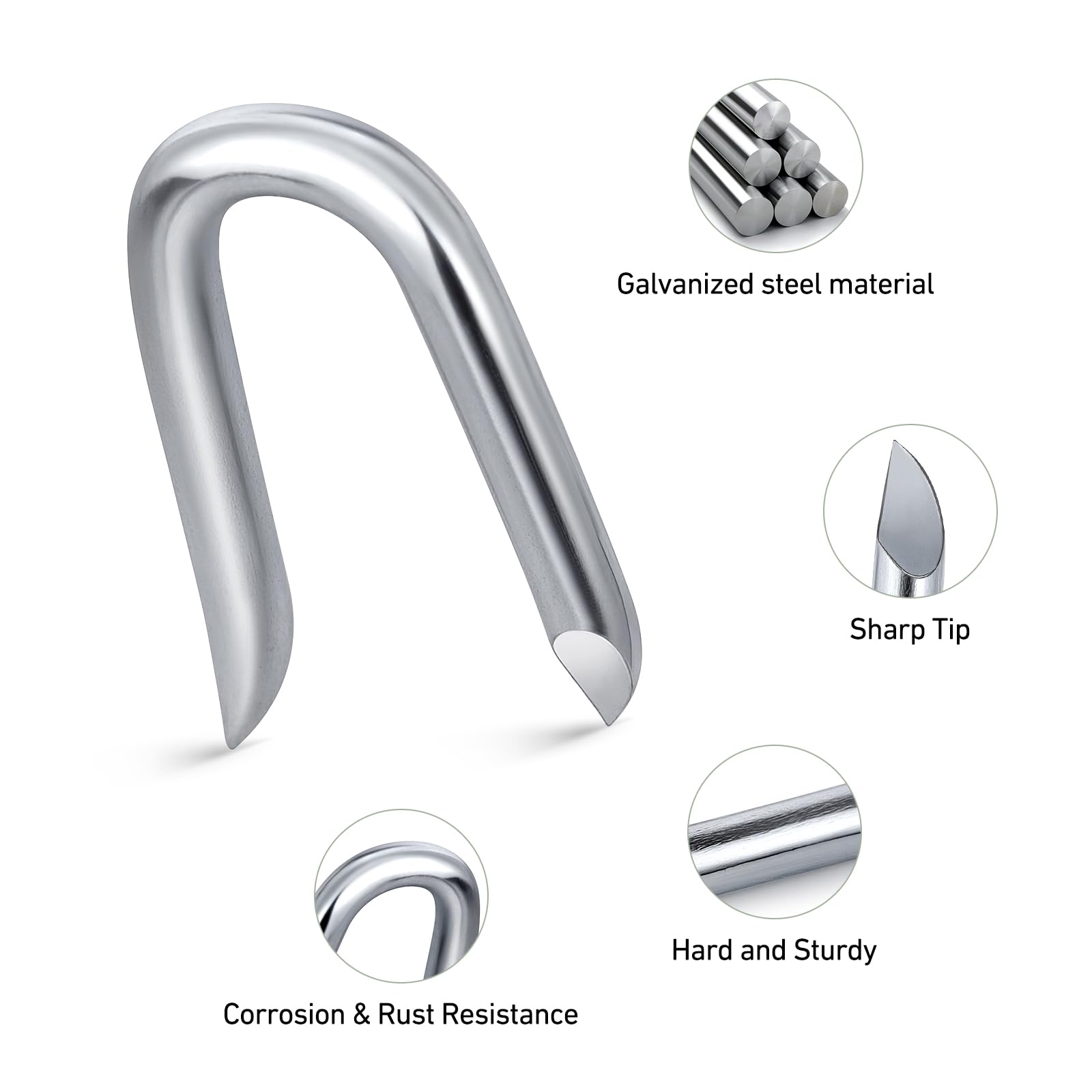 1 Inch Fence Staples - 280 Pack Galvanized -3 1 Inch Fence Staples - 280 Pack Galvanized -3