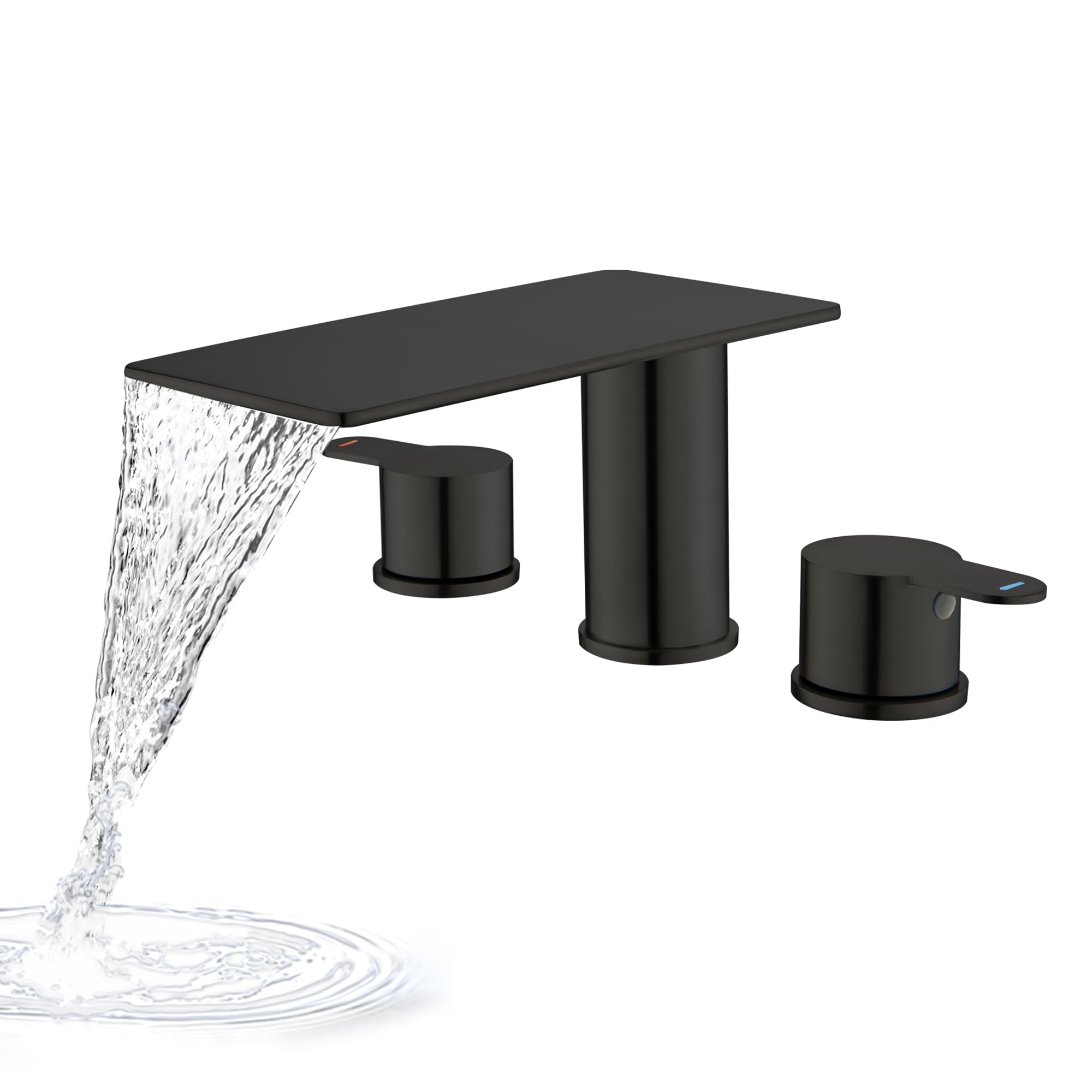 GUOYINDONG Deck Mount Roman Tub Faucet, 2 Handle Waterfall Bath Tub ...