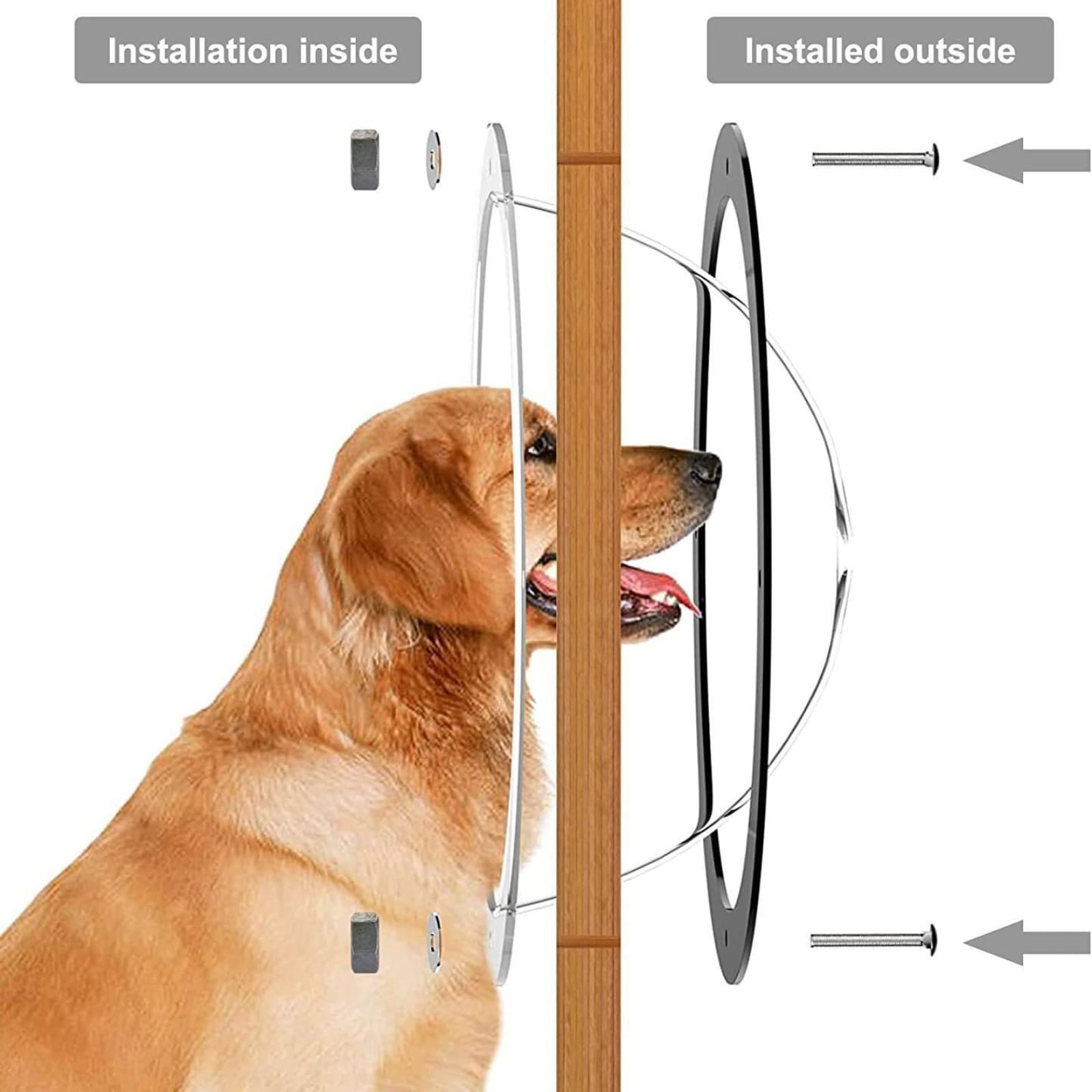 Hublot pour chien, clôture à bulles pour chiens, fenêtre dôme en acrylique, fenêtre de clôture pour chien pour animaux de compagnie, vue dégagée, aboiement réduit pour clôture de jardin, maison pour