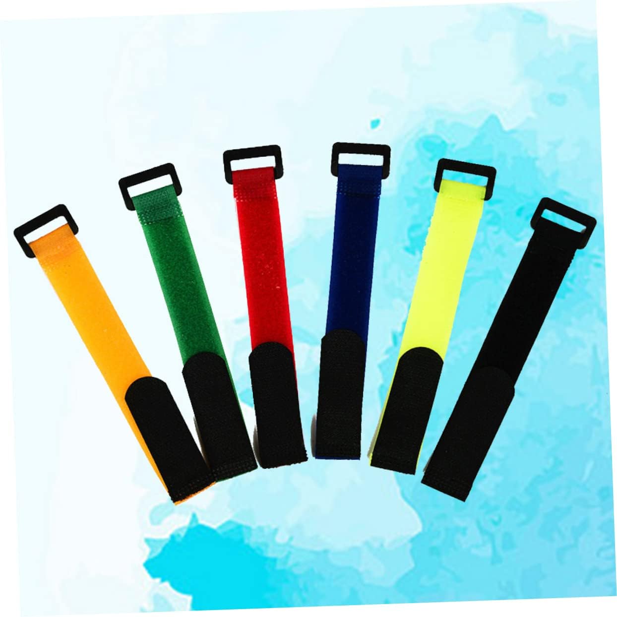 WOONEKY 6 PCS Reusable Hook and Loop Straps 20x3cm Cable Ties Set for Cable Management Multi-Purpose Fastening Straps for Home and Office Organization image 3