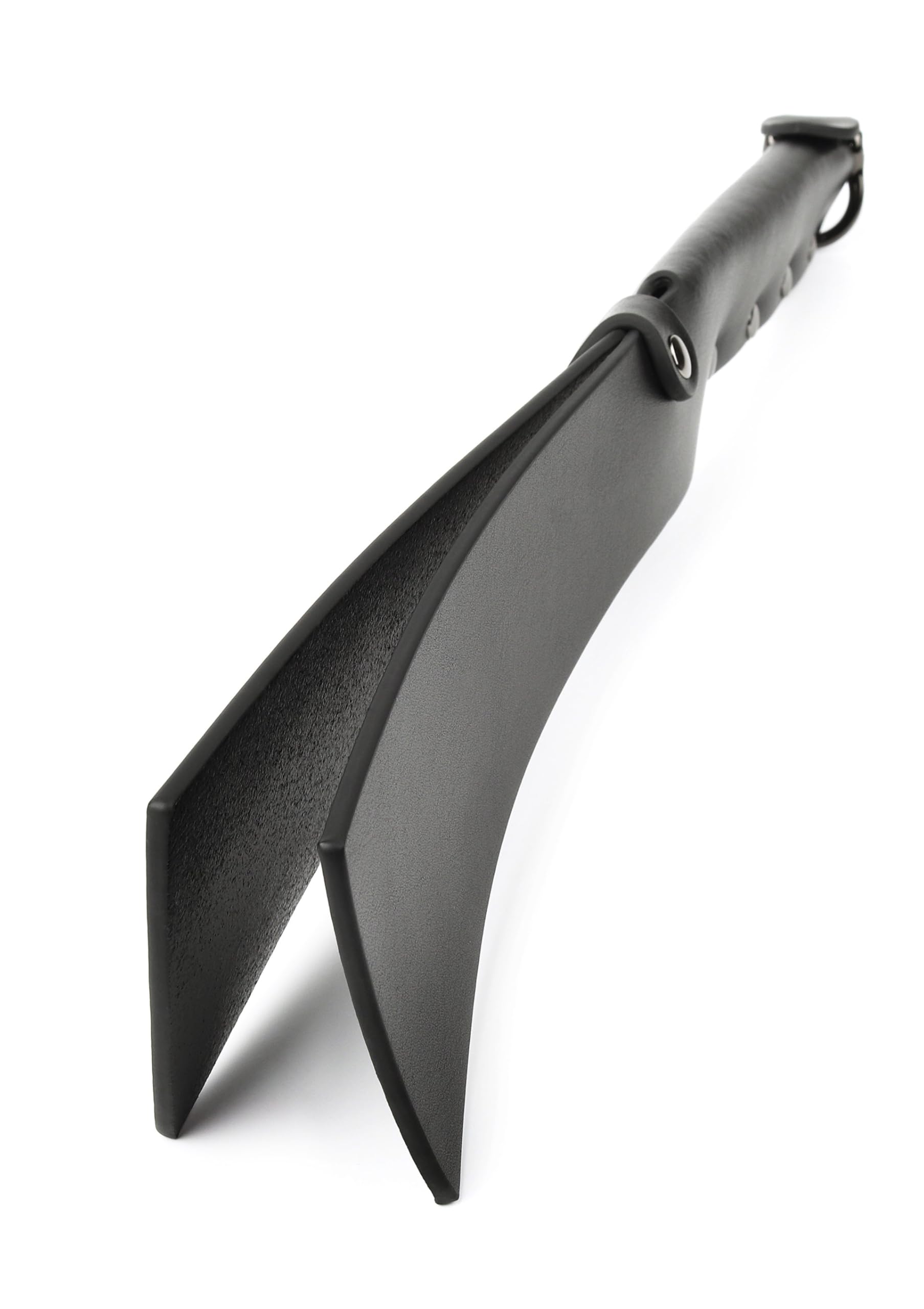 Hidden Desire Genuine Leather Split Slapper Peitsche - 100% Echtleder, 35 cm, Schwarz