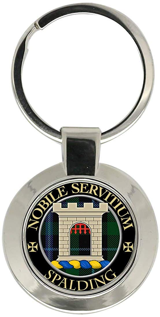 Giftshop Uk Unisex Silver Coloured Metal Spalding Scottish Clan Key Ring